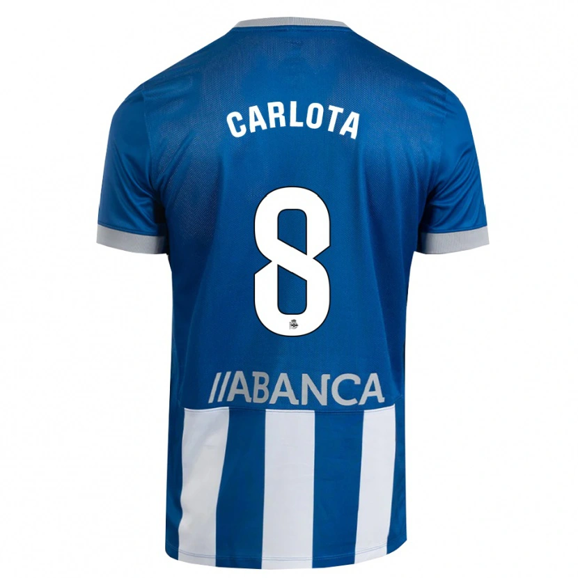 Danxen Dzieci Carlota Sánchez #8 Niebieski Szary Biały Domowa Koszulka 2026/27 Koszulki Klubowe