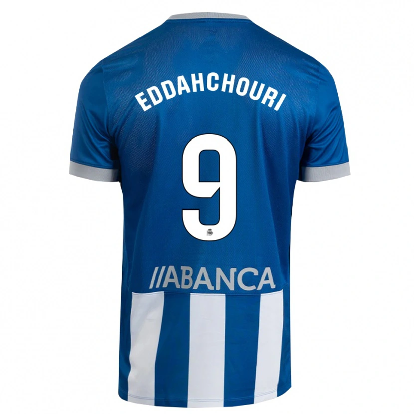 Danxen Dzieci Zakaria Eddahchouri #9 Niebieski Szary Biały Domowa Koszulka 2026/27 Koszulki Klubowe