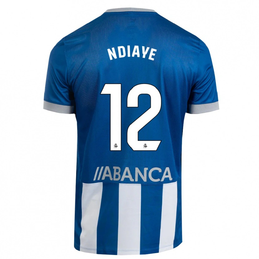 Danxen Dzieci Malick Ndiaye #12 Niebieski Szary Biały Domowa Koszulka 2026/27 Koszulki Klubowe