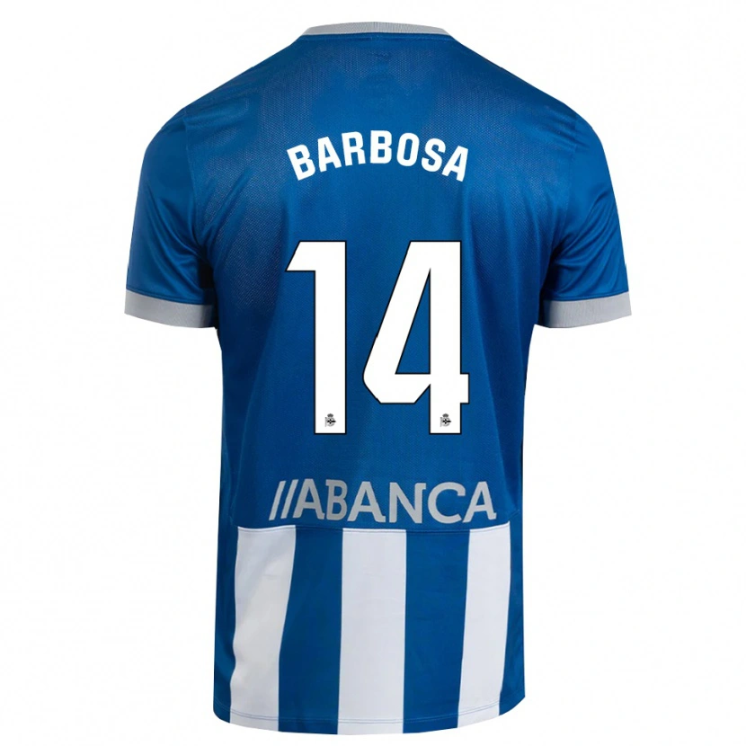 Danxen Dzieci Justino Barbosa #14 Niebieski Szary Biały Domowa Koszulka 2026/27 Koszulki Klubowe
