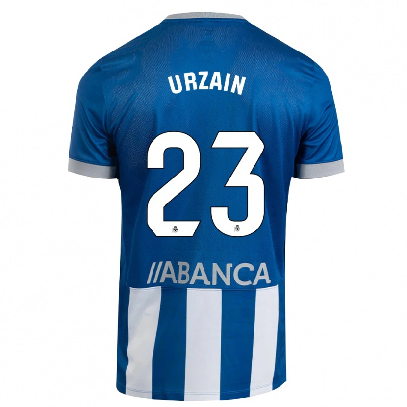 Danxen Dzieci Fabián Urzain #23 Niebieski Szary Biały Domowa Koszulka 2026/27 Koszulki Klubowe