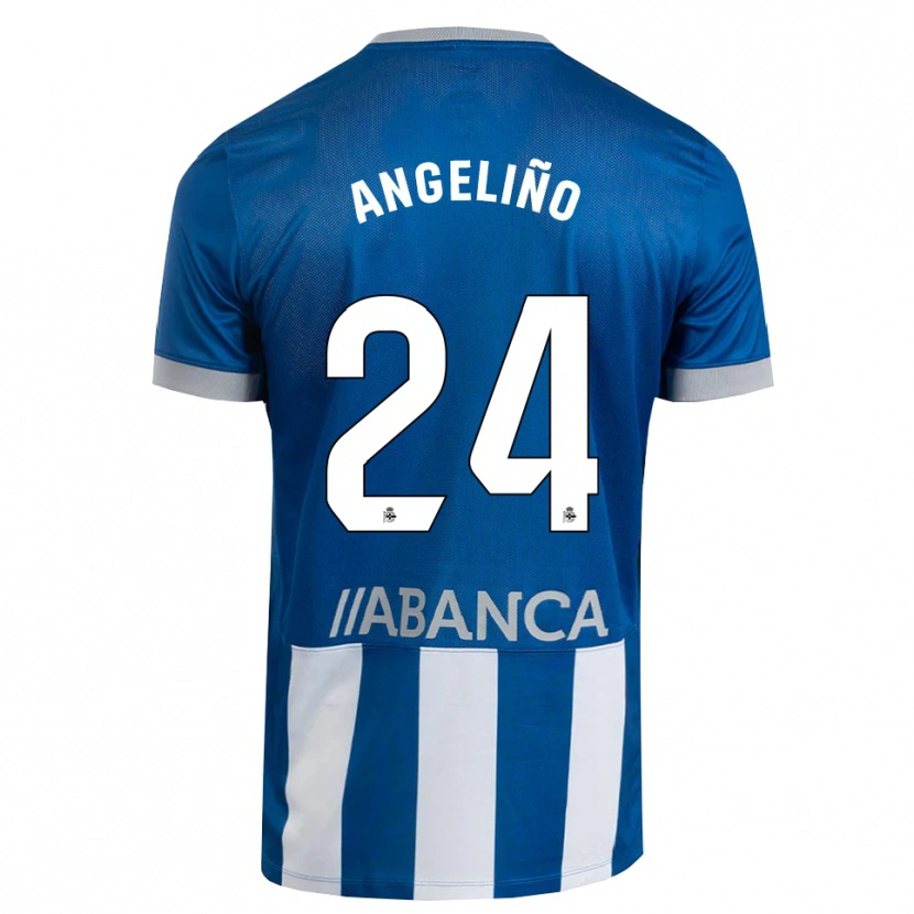 Danxen Dzieci Angeliño #24 Niebieski Szary Biały Domowa Koszulka 2026/27 Koszulki Klubowe