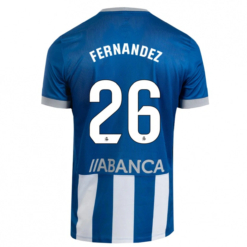 Danxen Dzieci Samu Fernández #26 Niebieski Szary Biały Domowa Koszulka 2026/27 Koszulki Klubowe