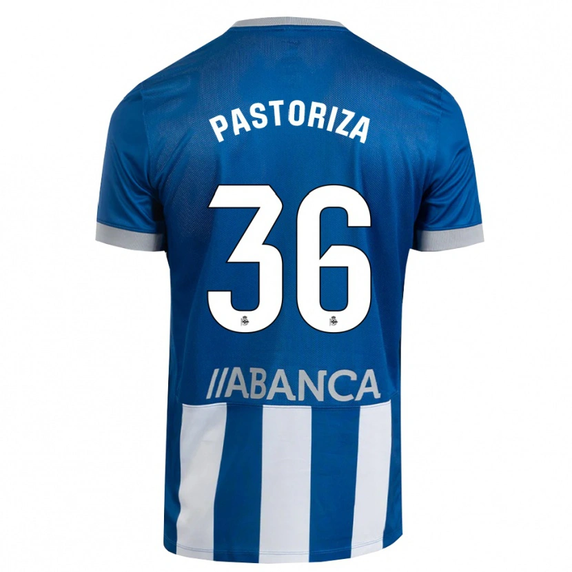 Danxen Dzieci Guille Pastoriza #36 Niebieski Szary Biały Domowa Koszulka 2026/27 Koszulki Klubowe
