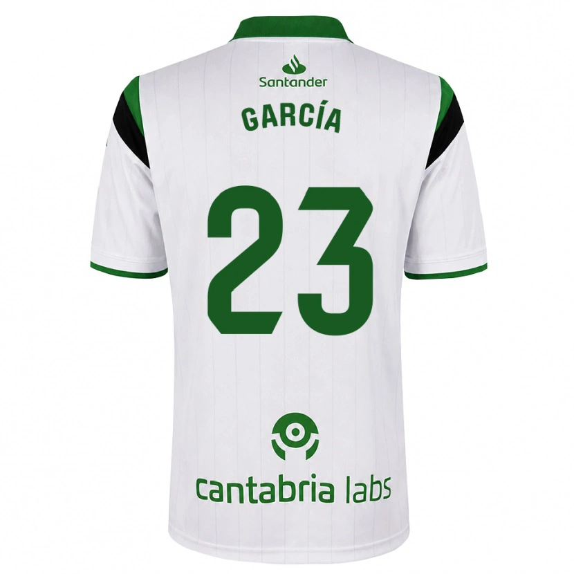 Danxen Dzieci Mario García #23 Biały Zielony Czarny Domowa Koszulka 2026/27 Koszulki Klubowe