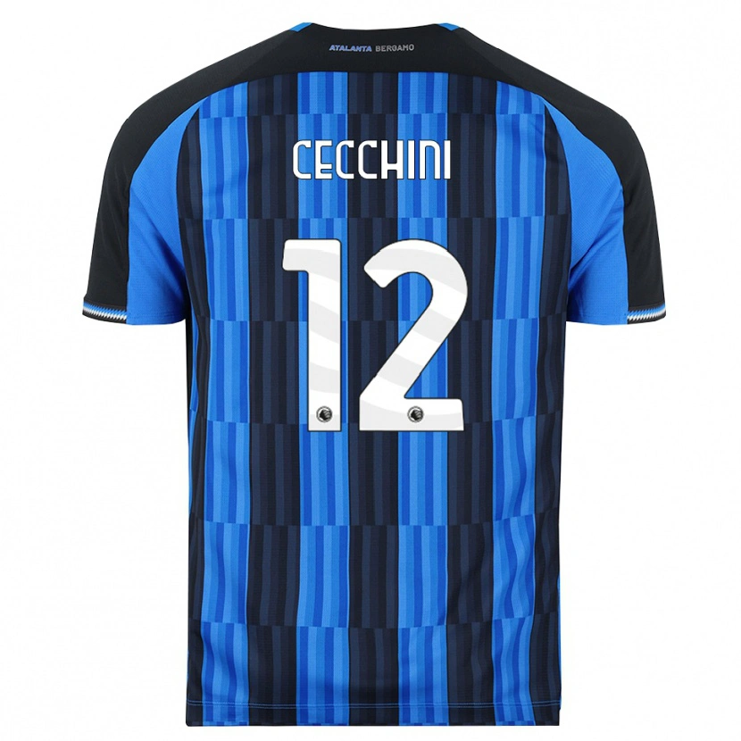 Danxen Dzieci Filippo Cecchini #12 Niebieski Czarny Czerwony Domowa Koszulka 2026/27 Koszulki Klubowe