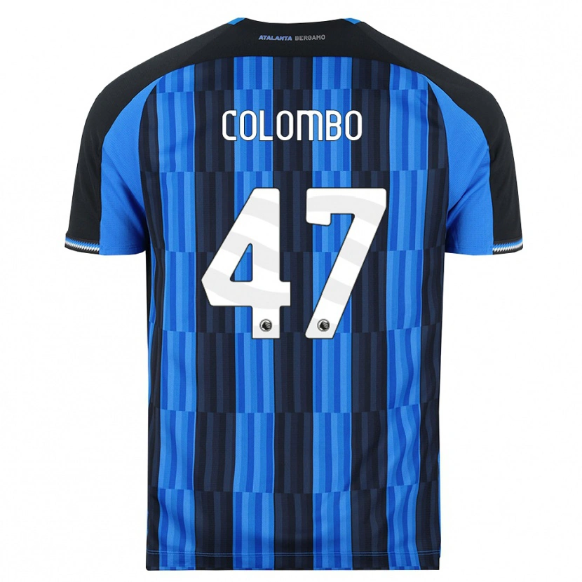 Danxen Dzieci Matteo Colombo #47 Niebieski Czarny Czerwony Domowa Koszulka 2026/27 Koszulki Klubowe