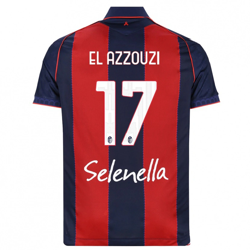 Danxen Dzieci Oussama El Azzouzi #17 Królewski Niebieski Czerwony Biały Domowa Koszulka 2026/27 Koszulki Klubowe