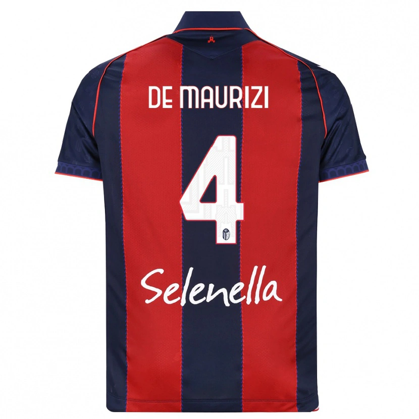 Danxen Dzieci Alessandro De Maurizi #4 Królewski Niebieski Czerwony Biały Domowa Koszulka 2026/27 Koszulki Klubowe
