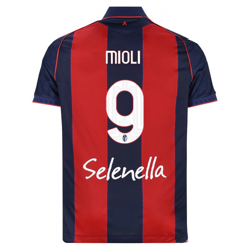 Danxen Dzieci Mattia Mioli #9 Królewski Niebieski Czerwony Biały Domowa Koszulka 2026/27 Koszulki Klubowe