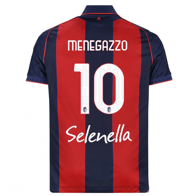 Danxen Dzieci Lorenzo Menegazzo #10 Królewski Niebieski Czerwony Biały Domowa Koszulka 2026/27 Koszulki Klubowe