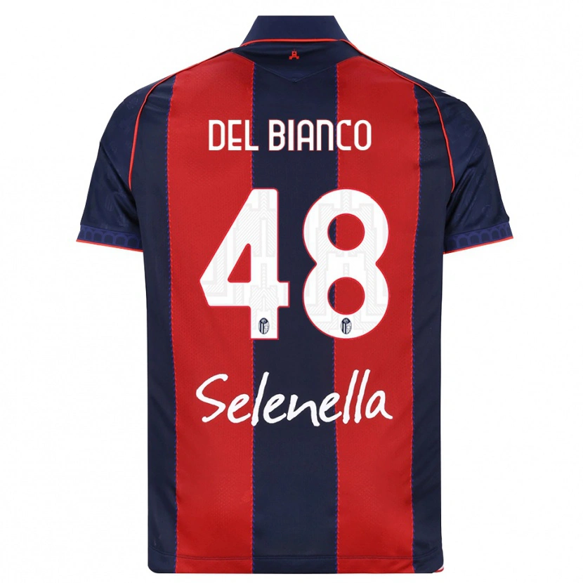Danxen Dzieci Riccardo Del Bianco #48 Królewski Niebieski Czerwony Biały Domowa Koszulka 2026/27 Koszulki Klubowe