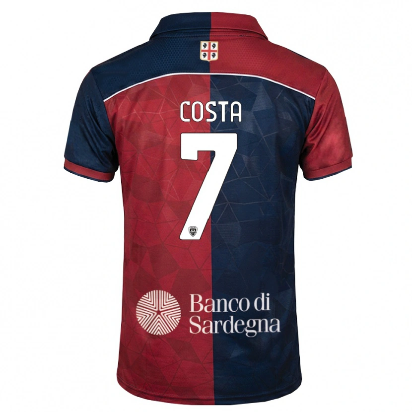 Danxen Dzieci Luca Costa #7 Bordowy Królewski Niebieski Domowa Koszulka 2026/27 Koszulki Klubowe