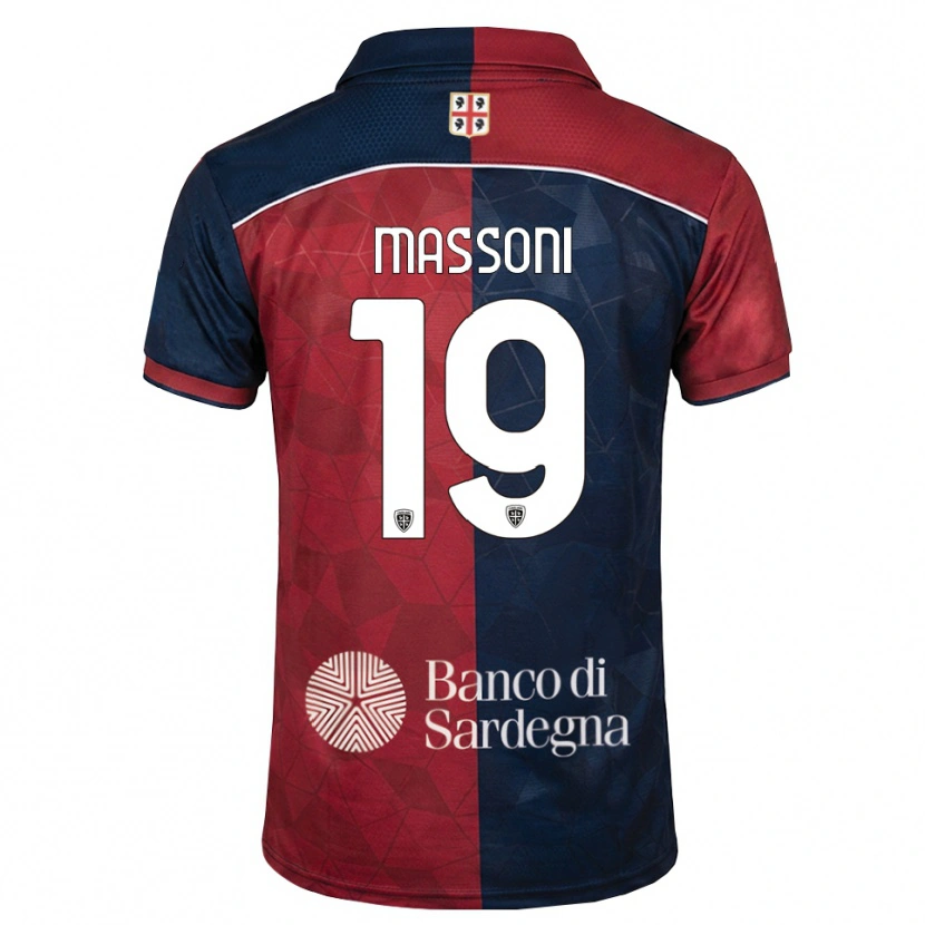 Danxen Dzieci Nicholas Massoni #19 Bordowy Królewski Niebieski Domowa Koszulka 2026/27 Koszulki Klubowe