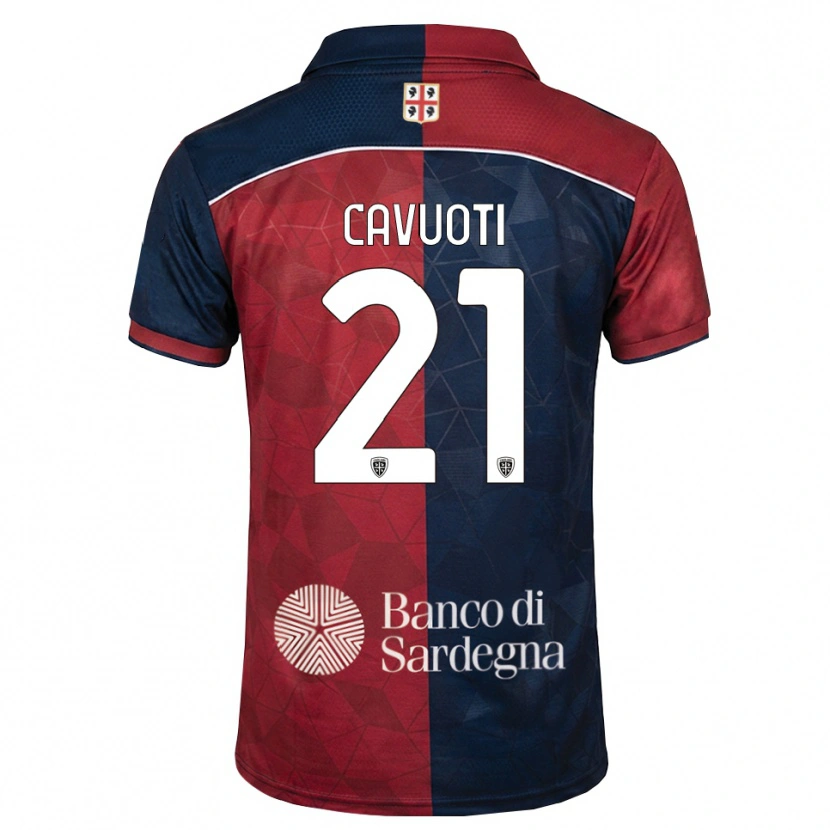 Danxen Dzieci Nicolò Cavuoti #21 Bordowy Królewski Niebieski Domowa Koszulka 2026/27 Koszulki Klubowe