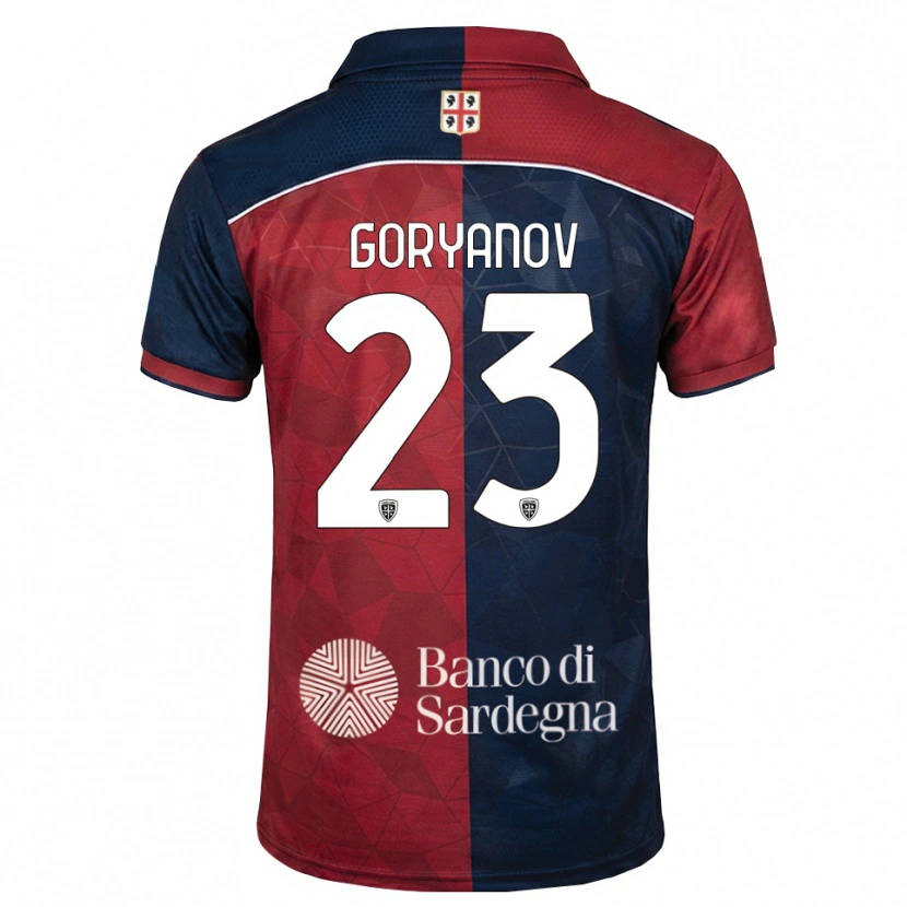 Danxen Dzieci Kristiyan Goryanov #23 Bordowy Królewski Niebieski Domowa Koszulka 2026/27 Koszulki Klubowe