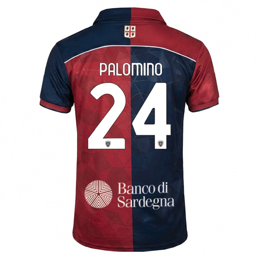 Danxen Dzieci Jose Luis Palomino #24 Bordowy Królewski Niebieski Domowa Koszulka 2026/27 Koszulki Klubowe