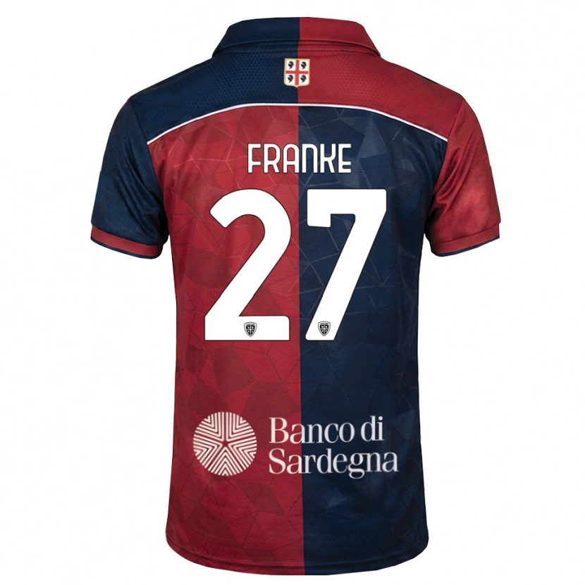 Danxen Dzieci Antoni Franke #27 Bordowy Królewski Niebieski Domowa Koszulka 2026/27 Koszulki Klubowe