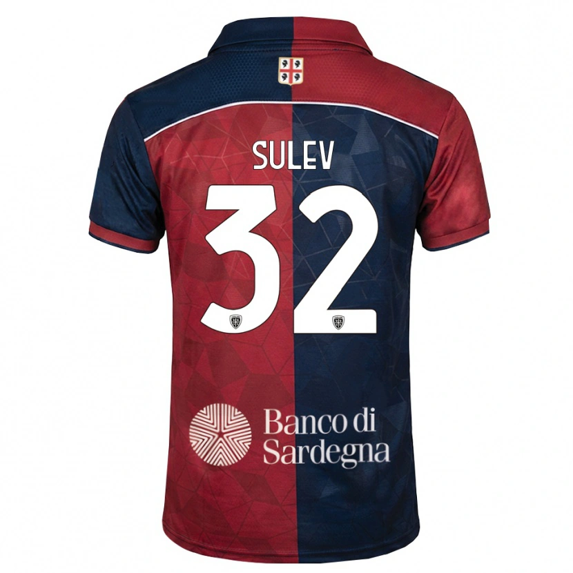 Danxen Dzieci Ivan Sulev #32 Bordowy Królewski Niebieski Domowa Koszulka 2026/27 Koszulki Klubowe