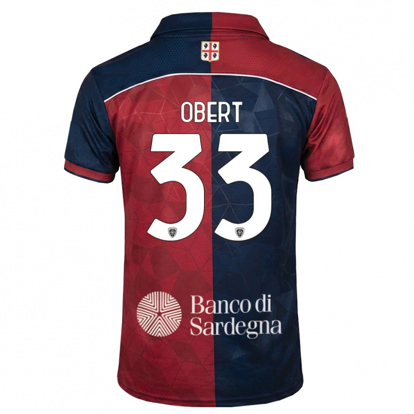 Danxen Dzieci Adam Obert #33 Bordowy Królewski Niebieski Domowa Koszulka 2026/27 Koszulki Klubowe