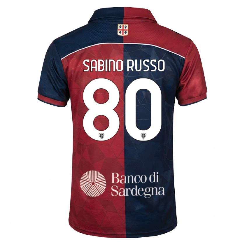 Danxen Dzieci Alessandro Sabino Russo #80 Bordowy Królewski Niebieski Domowa Koszulka 2026/27 Koszulki Klubowe