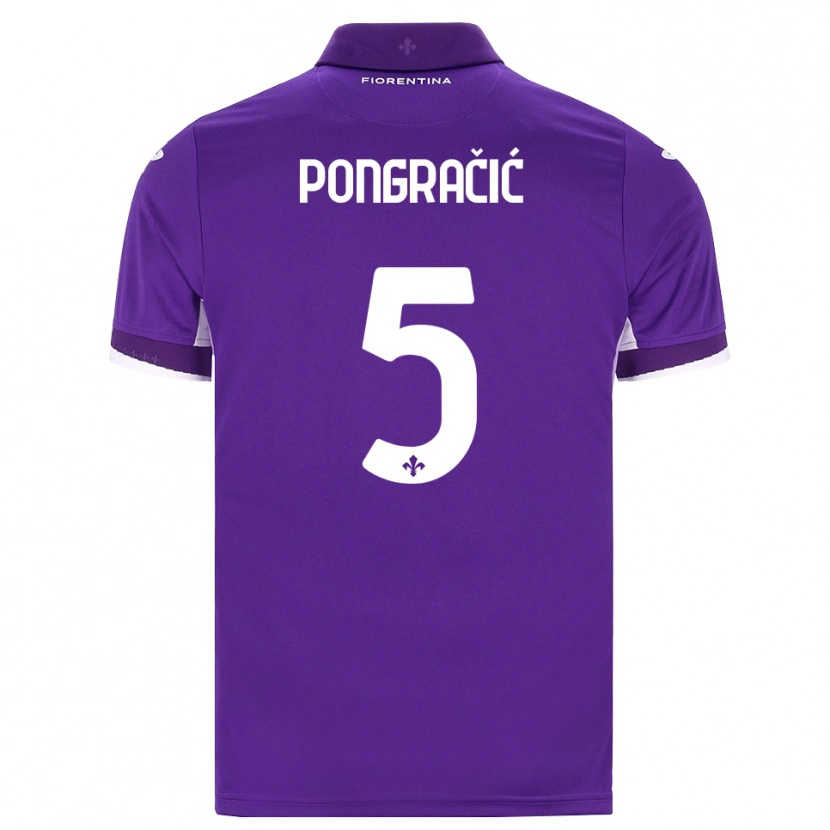 Danxen Dzieci Marin Pongracic #5 Fioletowy Biały Różowy Domowa Koszulka 2026/27 Koszulki Klubowe