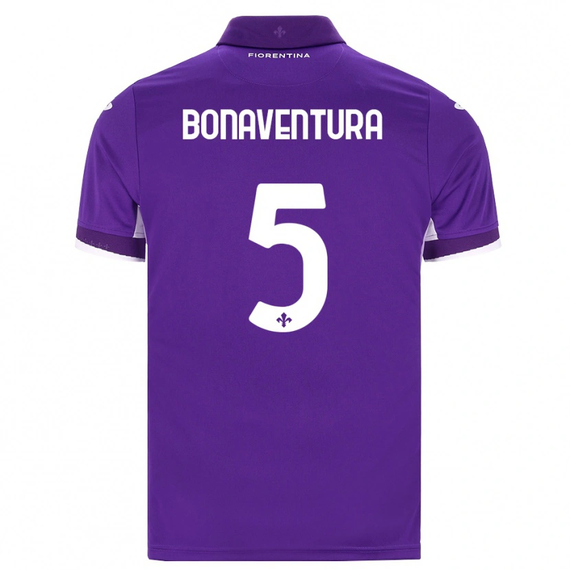 Danxen Dzieci Giacomo Bonaventura #5 Fioletowy Biały Różowy Domowa Koszulka 2026/27 Koszulki Klubowe