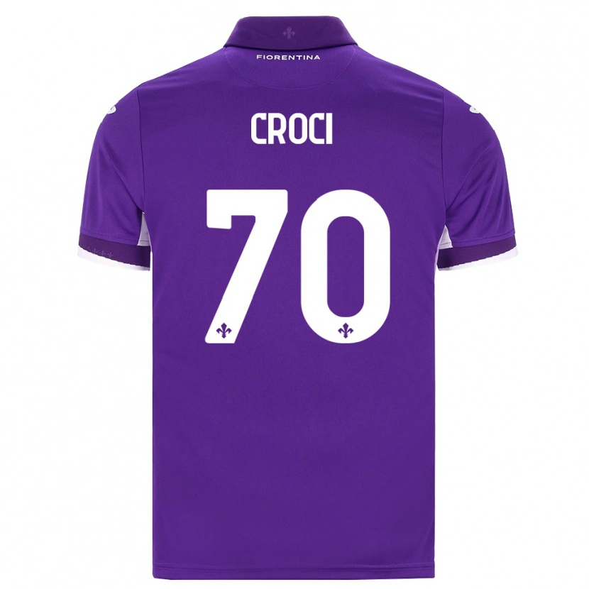 Danxen Dzieci Federico Croci #70 Fioletowy Biały Różowy Domowa Koszulka 2026/27 Koszulki Klubowe