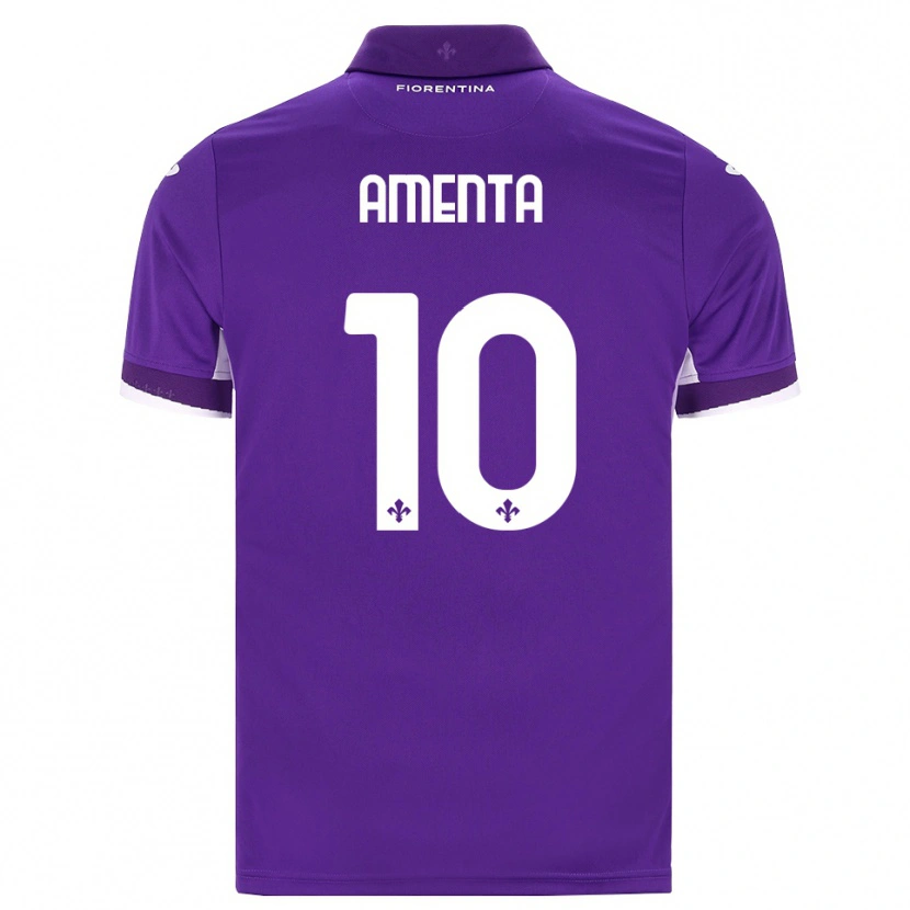 Danxen Dzieci Francesco Amenta #10 Fioletowy Biały Różowy Domowa Koszulka 2026/27 Koszulki Klubowe