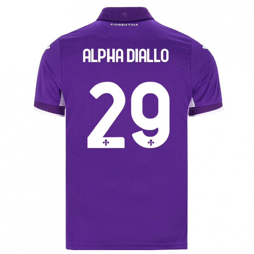 Danxen Dzieci Alpha Diallo #29 Fioletowy Biały Różowy Domowa Koszulka 2026/27 Koszulki Klubowe
