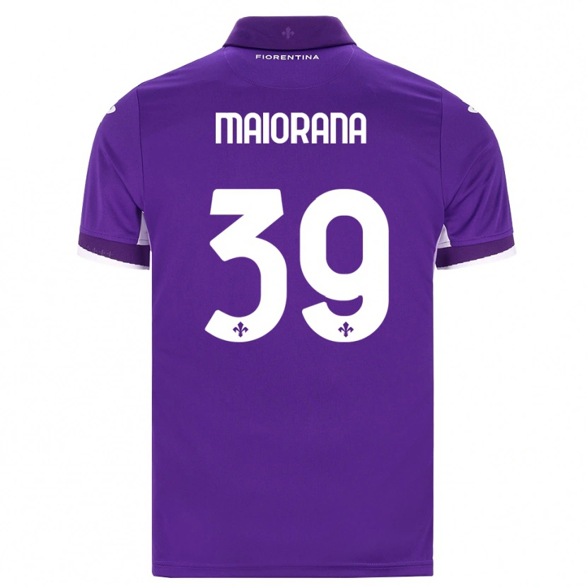 Danxen Dzieci Stefano Maiorana #39 Fioletowy Biały Różowy Domowa Koszulka 2026/27 Koszulki Klubowe