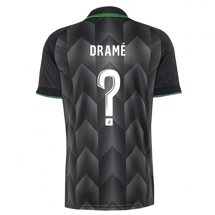 Danxen Dzieci Issa Dramé #0 Biały Czarny Zielony Wyjazdowa Koszulka 2026/27 Koszulki Klubowe