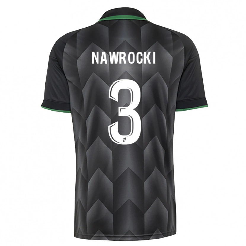 Danxen Dzieci Maik Nawrocki #3 Biały Czarny Zielony Wyjazdowa Koszulka 2026/27 Koszulki Klubowe