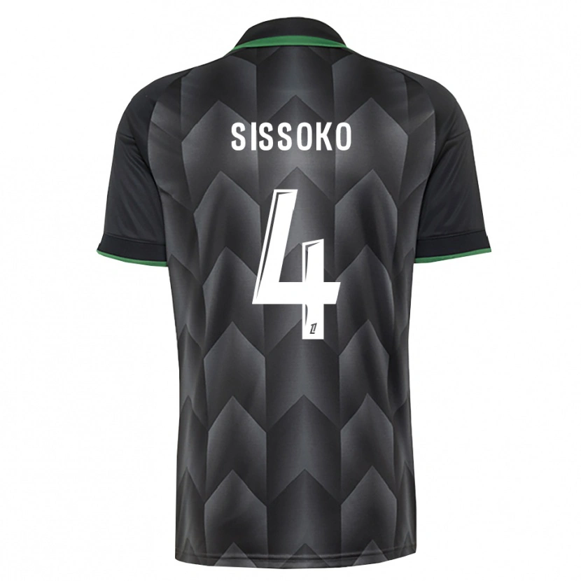 Danxen Dzieci Tidjane Sissoko #4 Biały Czarny Zielony Wyjazdowa Koszulka 2026/27 Koszulki Klubowe