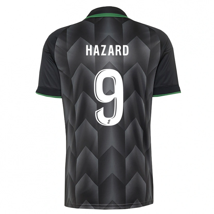 Danxen Dzieci Thorgan Hazard #9 Biały Czarny Zielony Wyjazdowa Koszulka 2026/27 Koszulki Klubowe