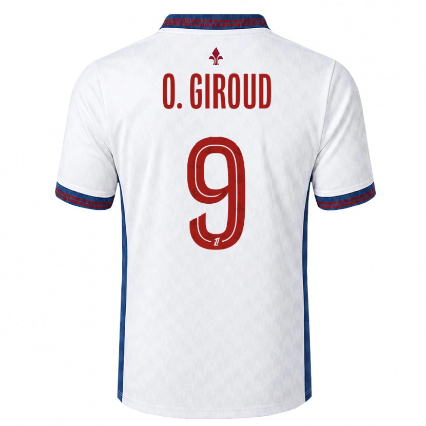 Danxen Dzieci Olivier Giroud #9 Czerwony Biały Niebieski Wyjazdowa Koszulka 2026/27 Koszulki Klubowe