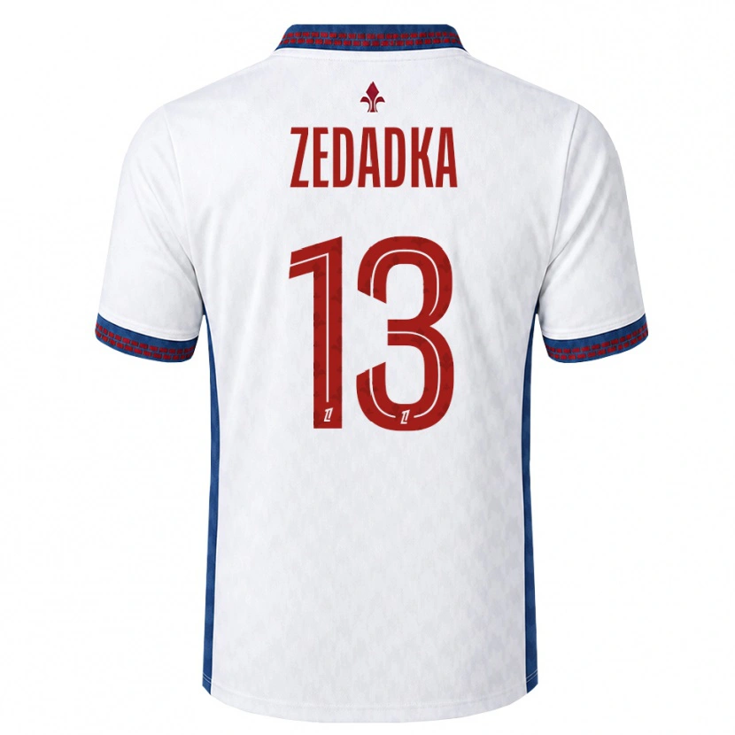 Danxen Dzieci Akim Zedadka #13 Czerwony Biały Niebieski Wyjazdowa Koszulka 2026/27 Koszulki Klubowe