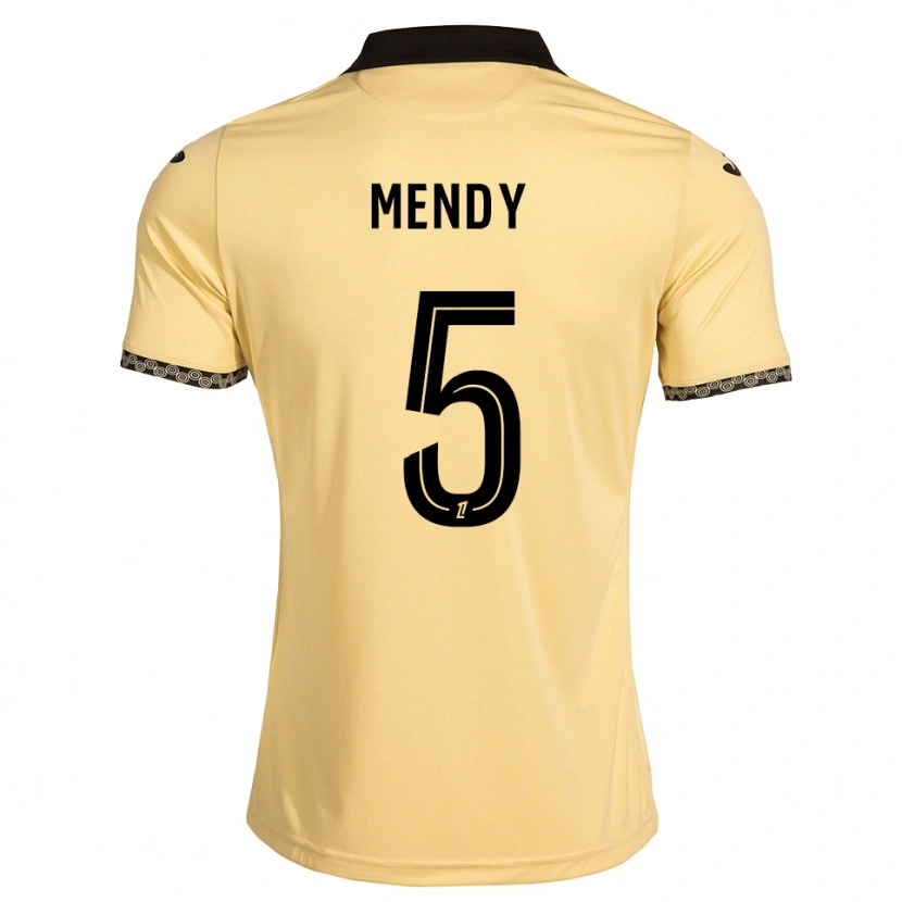 Danxen Dzieci Benjamin Mendy #5 Navajowhite Czarny Wyjazdowa Koszulka 2026/27 Koszulki Klubowe