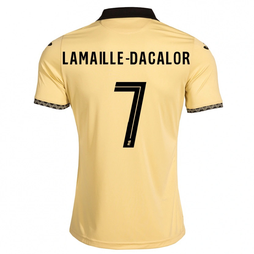 Danxen Dzieci Olan Lamaille-Dacalor #7 Navajowhite Czarny Wyjazdowa Koszulka 2026/27 Koszulki Klubowe