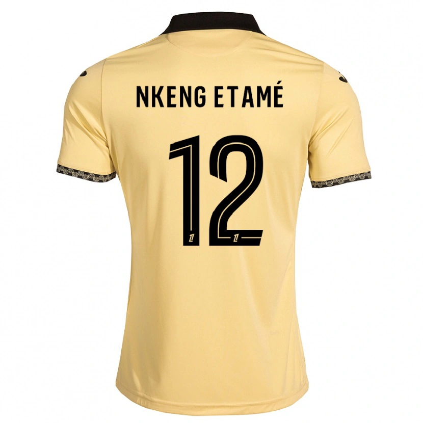 Danxen Dzieci Shaï Nkeng Etamé #12 Navajowhite Czarny Wyjazdowa Koszulka 2026/27 Koszulki Klubowe