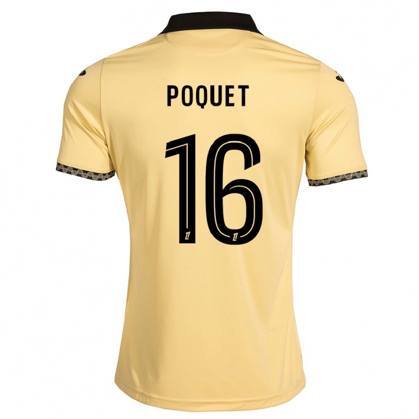 Danxen Dzieci Camille Poquet #16 Navajowhite Czarny Wyjazdowa Koszulka 2026/27 Koszulki Klubowe