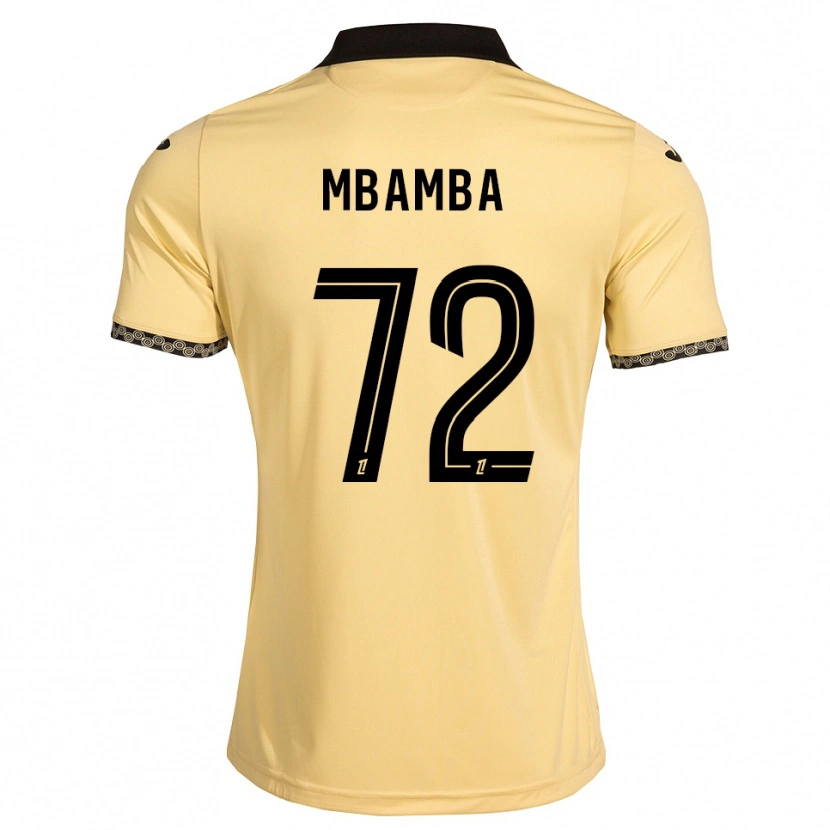 Danxen Dzieci Noah Mbamba #72 Navajowhite Czarny Wyjazdowa Koszulka 2026/27 Koszulki Klubowe