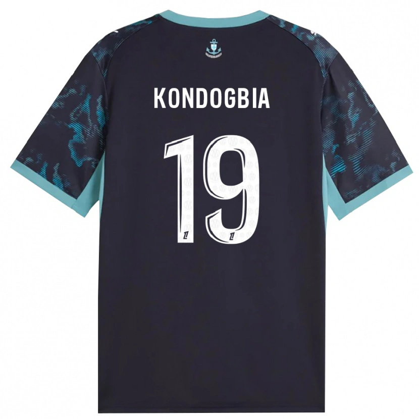 Danxen Dzieci Geoffrey Kondogbia #19 Blado Turkusowy Biały Czarny Wyjazdowa Koszulka 2026/27 Koszulki Klubowe