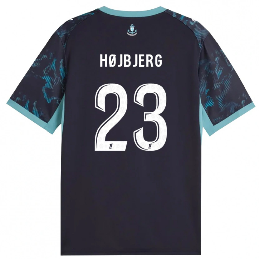 Danxen Dzieci Pierre-Emile Højbjerg #23 Blado Turkusowy Biały Czarny Wyjazdowa Koszulka 2026/27 Koszulki Klubowe