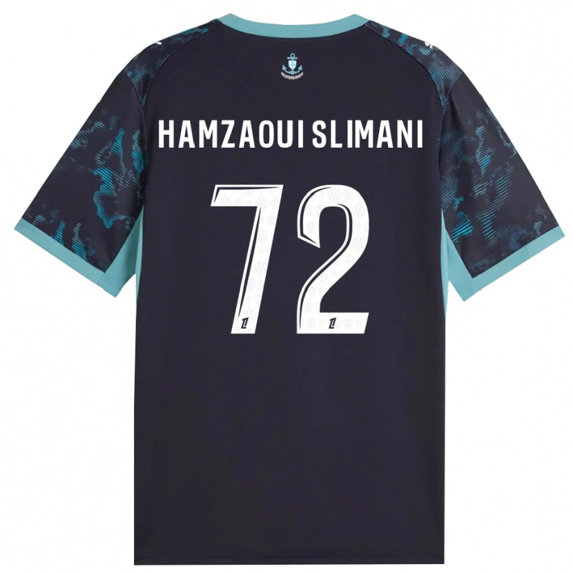 Danxen Dzieci Hilan Hamzaoui Slimani #72 Blado Turkusowy Biały Czarny Wyjazdowa Koszulka 2026/27 Koszulki Klubowe