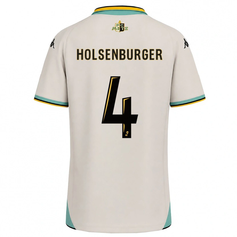 Danxen Dzieci Ruben Holsenburger #4 Kwiatowa Biel Czarny Wyjazdowa Koszulka 2026/27 Koszulki Klubowe