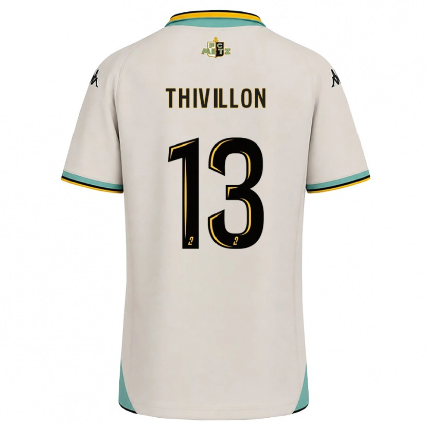 Danxen Dzieci Lina Thivillon #13 Kwiatowa Biel Czarny Wyjazdowa Koszulka 2026/27 Koszulki Klubowe