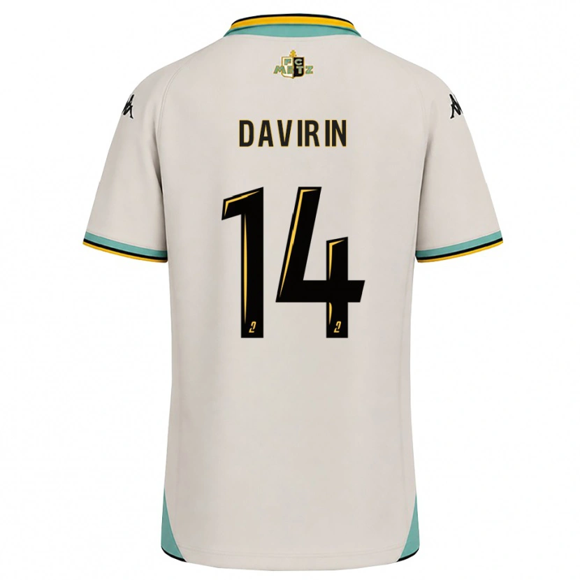 Danxen Dzieci Pierre-Alexandre Davirin #14 Kwiatowa Biel Czarny Wyjazdowa Koszulka 2026/27 Koszulki Klubowe