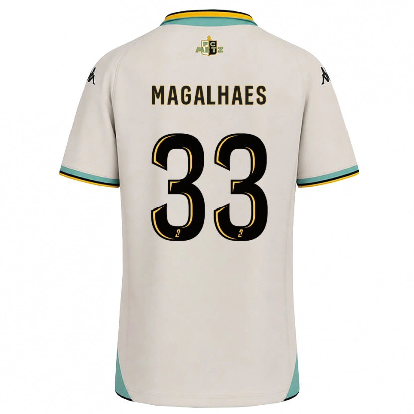 Danxen Dzieci Manon Magalhaes #33 Kwiatowa Biel Czarny Wyjazdowa Koszulka 2026/27 Koszulki Klubowe