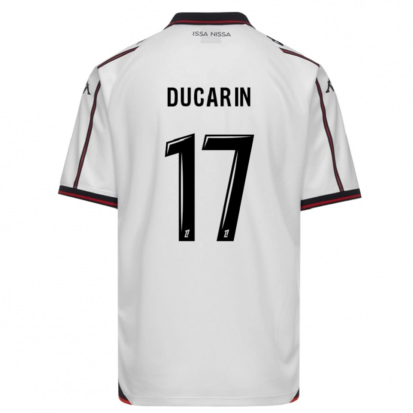 Danxen Dzieci Léa Ducarin #17 Czarny Biały Wyjazdowa Koszulka 2026/27 Koszulki Klubowe